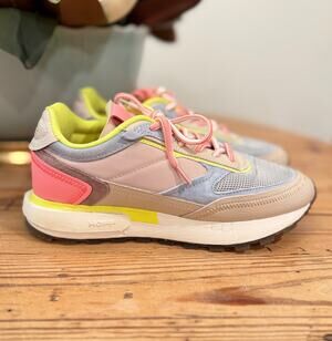 HOFF Madrid Sneakers Women US 6 EU 36 Pastel Colorblock Suede Mesh NWOT
